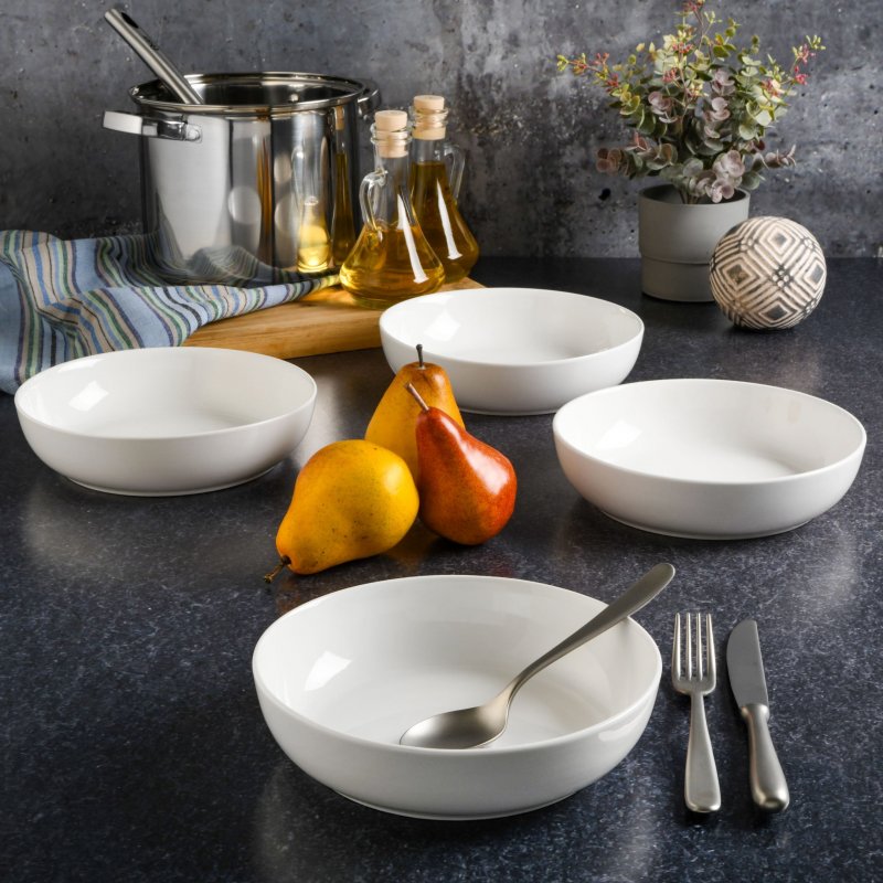 KIKUI Zen Buffet 4-Piece Porcelain Dinner Bowl Set
