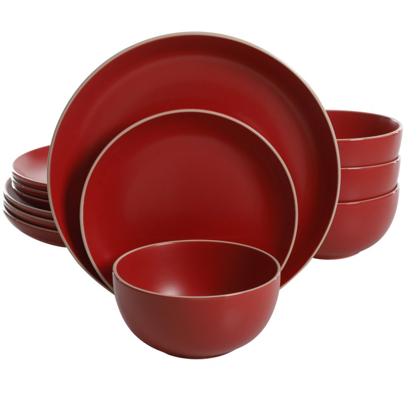 KIKUI Rockaway 12-Piece Stoneware Dinnerware Set