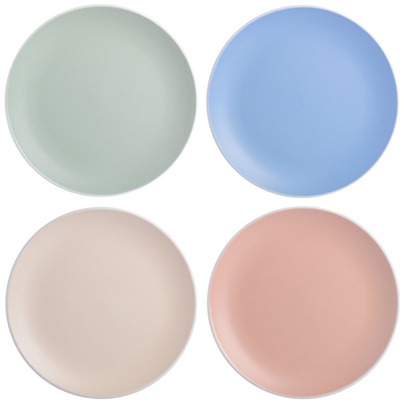 KIKUI Creamy Tahini 4-Piece Dinner Plate Set