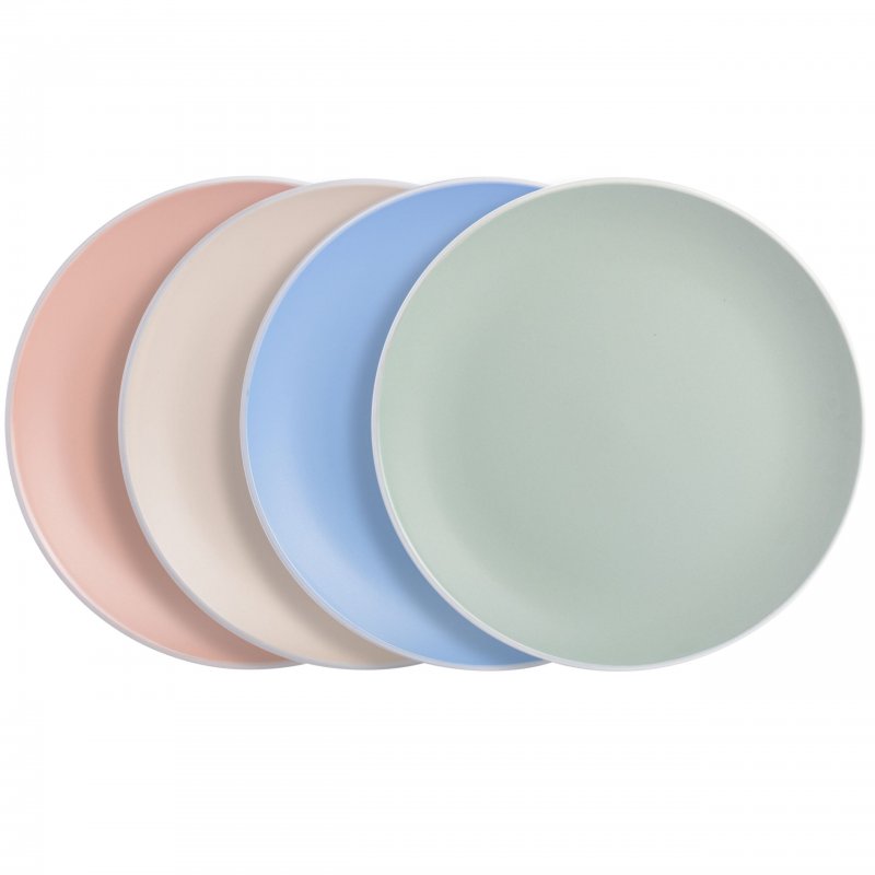 KIKUI Creamy Tahini 4-Piece Dinner Plate Set