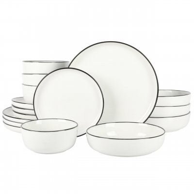 KIKUI Oslo 16-Piece Porcelain Dinnerware Set