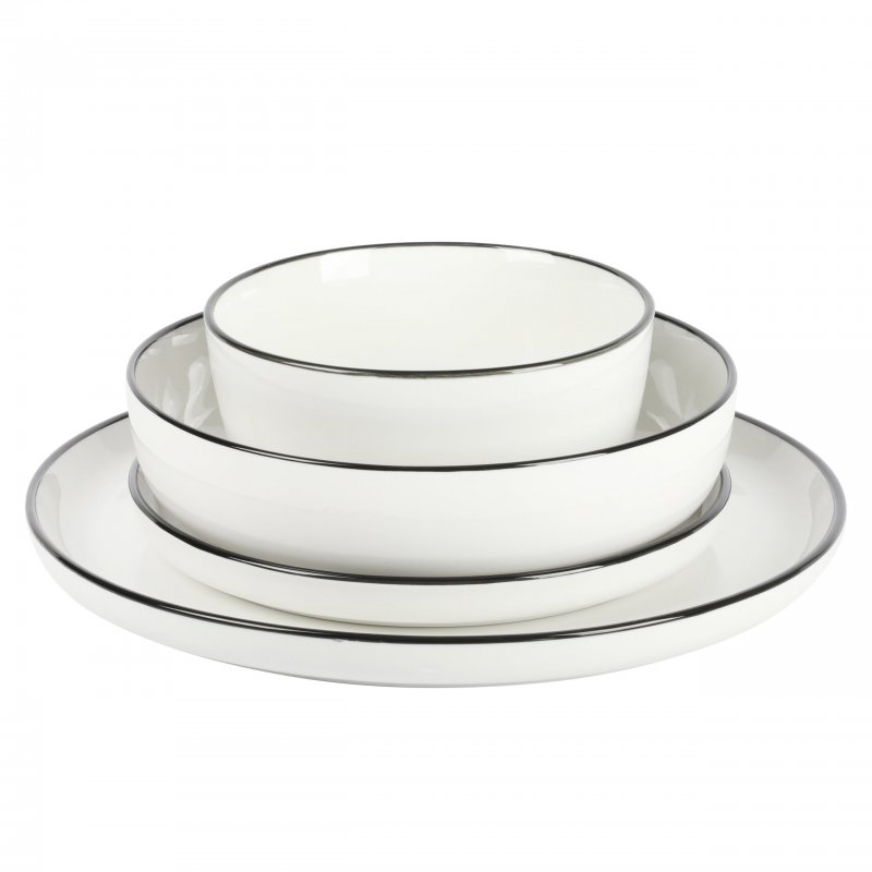 KIKUI Oslo 16-Piece Porcelain Dinnerware Set