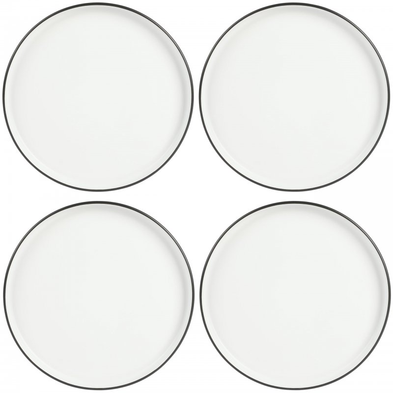 KIKUI 4 Pack 10.5″ Stoneware Stackable Dinner Plates