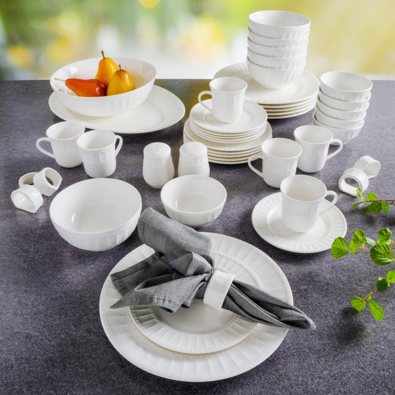 KIKUI Regalia 46-Piece Dinnerware and Serveware Set