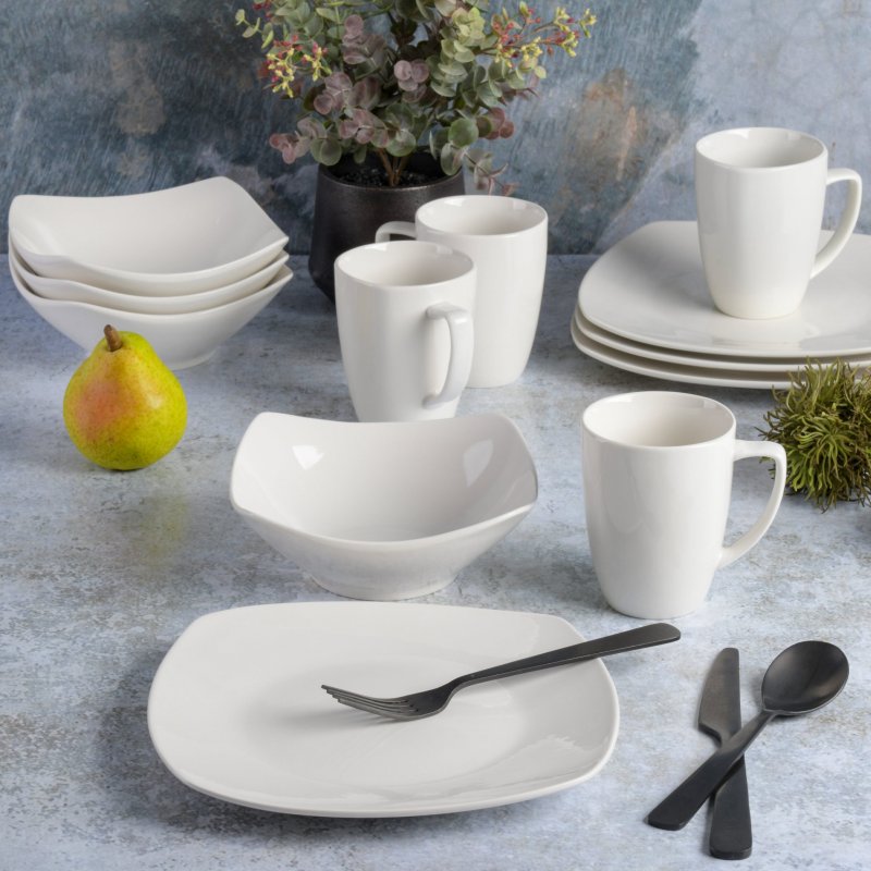 KIKUI Zen Buffet 12-Piece Porcelain Dinnerware Set