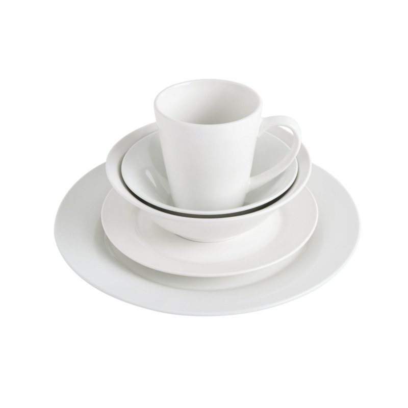 KIKUI Everyday Round 40-Piece Expanded Fine Ceramic Dinnerware Set