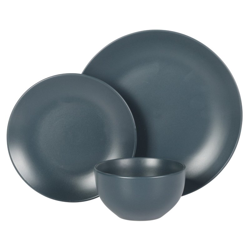 KIKUI Queenslane 12-Piece Stoneware Matte Dinnerware Set