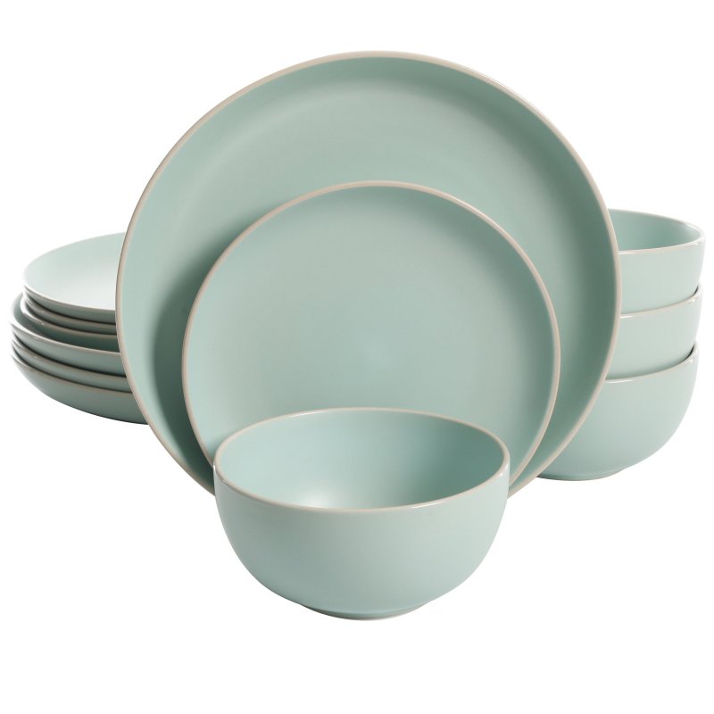 KIKUI Rockaway 12-Piece Stoneware Dinnerware Set