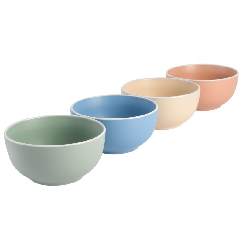 KIKUI Creamy Tahini 4-Piece Cereal Bowl Set