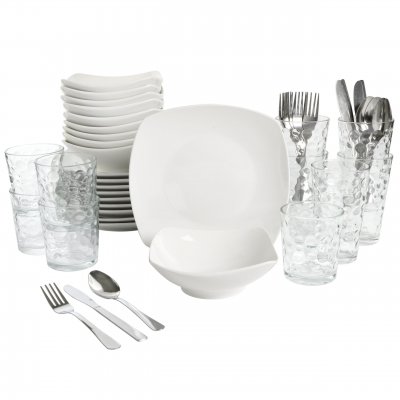 KIKUI Everyday Square 48-Piece Kitchen Basic Essentials Set