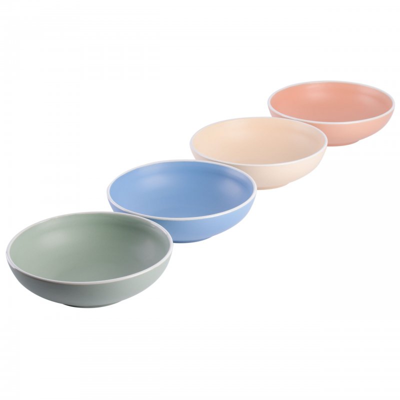 KIKUI Creamy Tahini 4-Piece Dinner Bowl Set