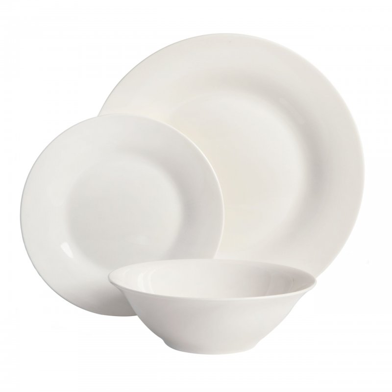 KIKUI Everyday Round 12-Piece Fine Ceramic Dinnerware Set