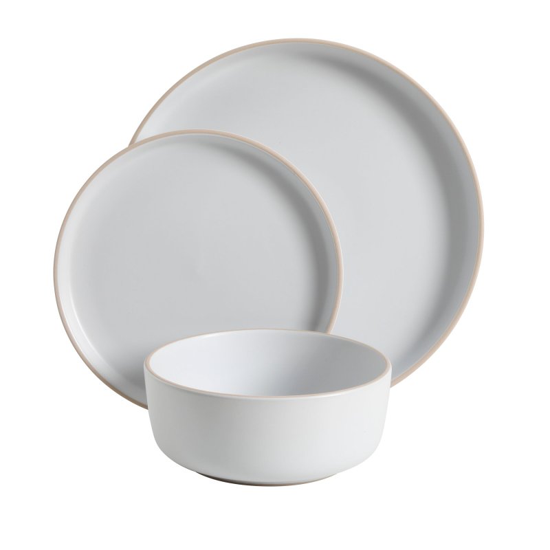 KIKUI Everyday Essential 12-Piece Stoneware Dinnerware Set