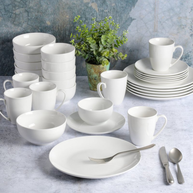 KIKUI Ogalla Whiteware Dinnerware Set