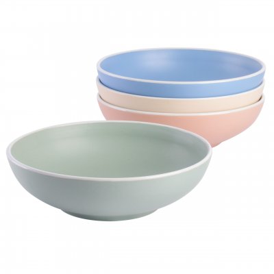 KIKUI Creamy Tahini 4-Piece Dinner Bowl Set